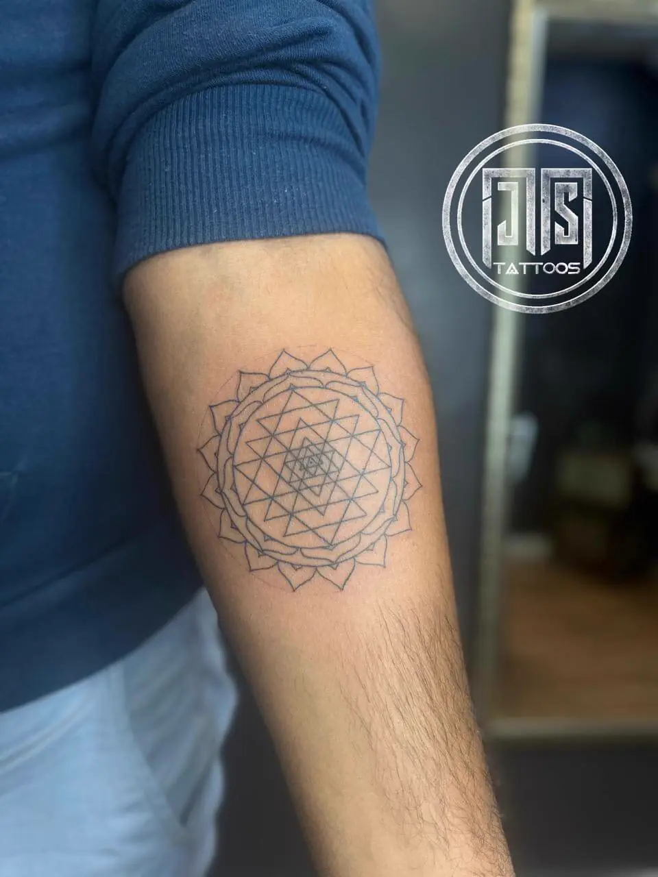 Fine line detail tattoo West Delhi Paschim Vihar MJ's studio